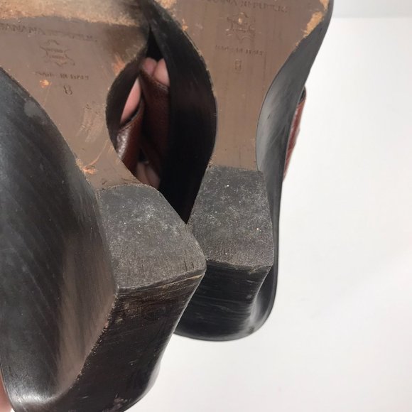 Banana Republic Brown Leather Heeled Sandals - Picture 7 of 8